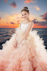 Aurora Pink Ombre Ball Gown – Brydealo Couture Pageant Dress